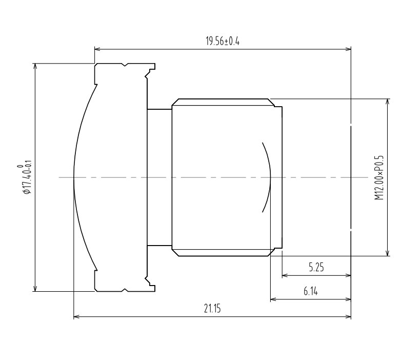 Dibujo de lentes de 16MP