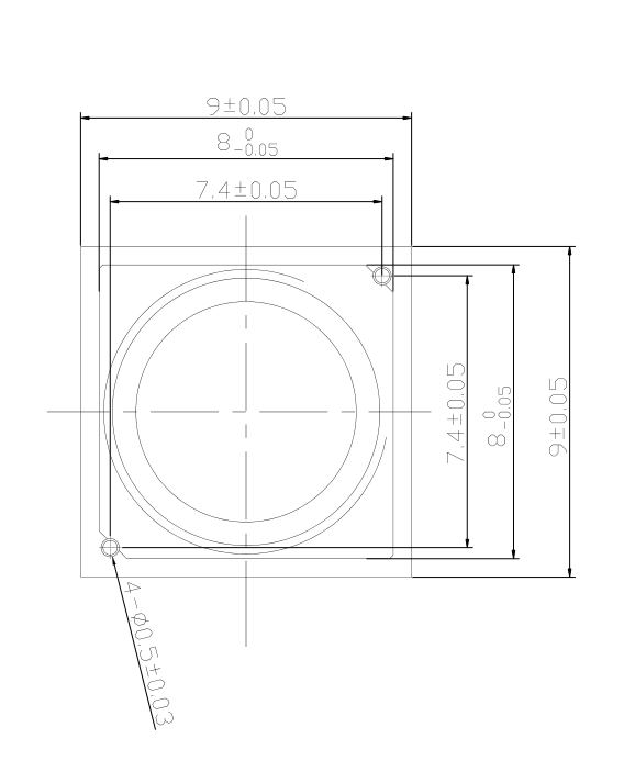 Diagrama de soporte de lente M8