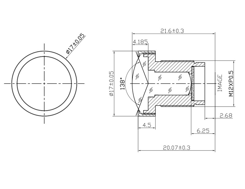 Diagrama de lente para cámara de coche