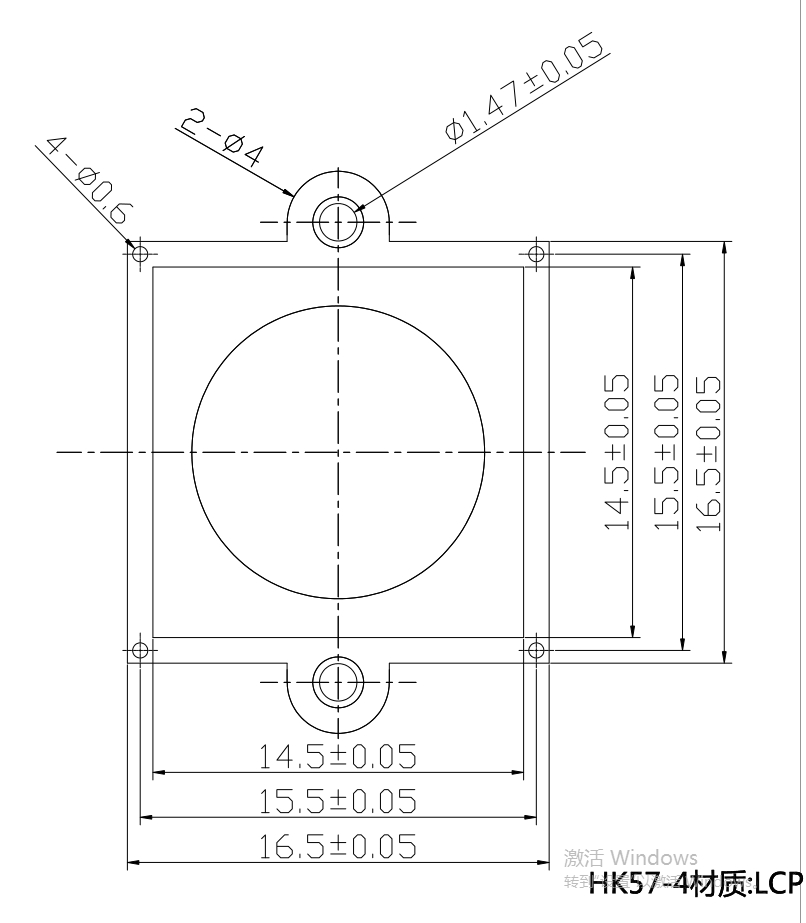 Dibujo de soporte de lente M12